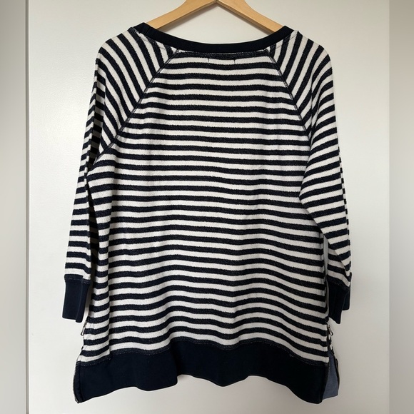 Ralph Lauren Striped Navy and White Crew Neck Sweater - Picture 6 of 6
